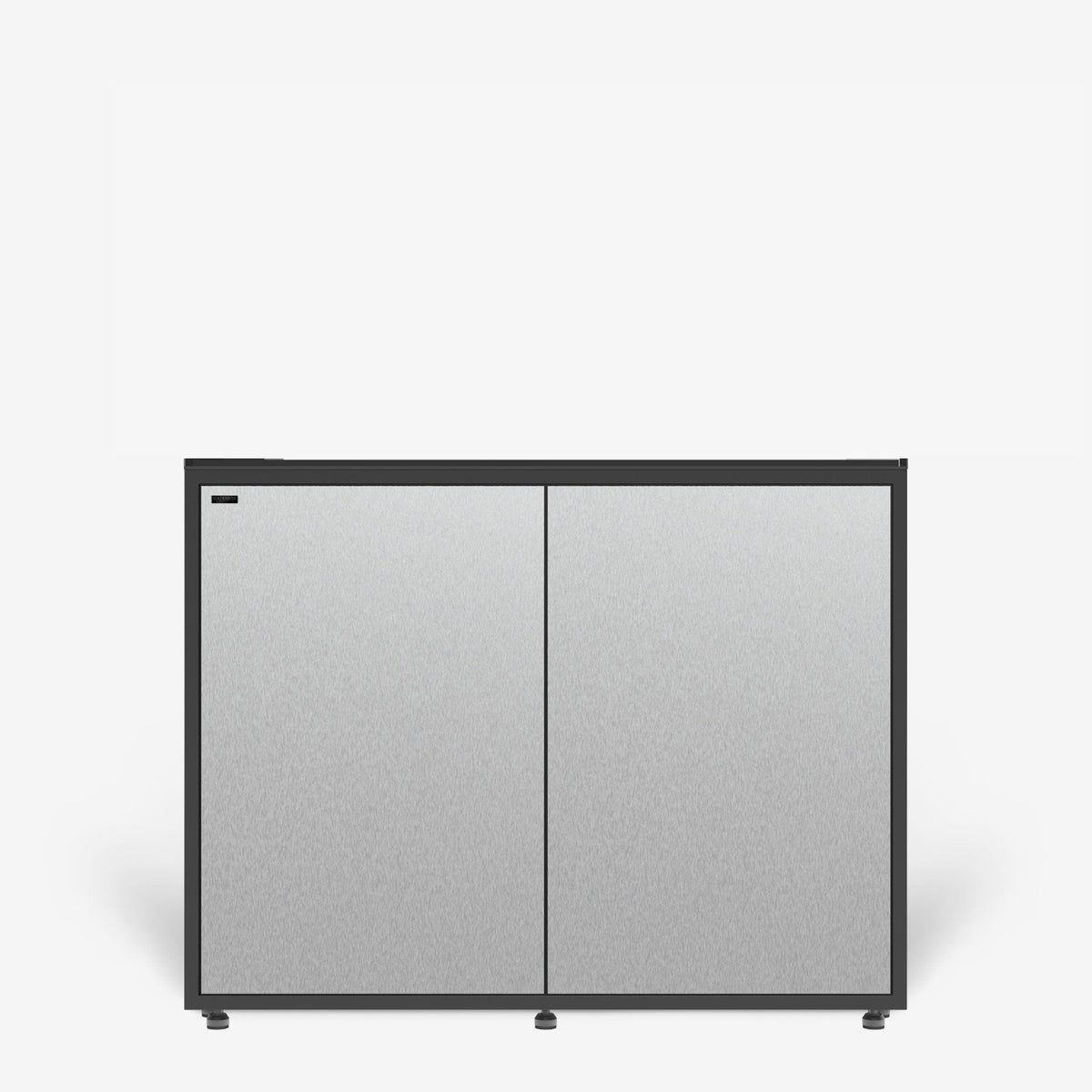 Pre-Assembled MarineShield 4825 Peninsula Cabinet w/ Glass Sump - Silver